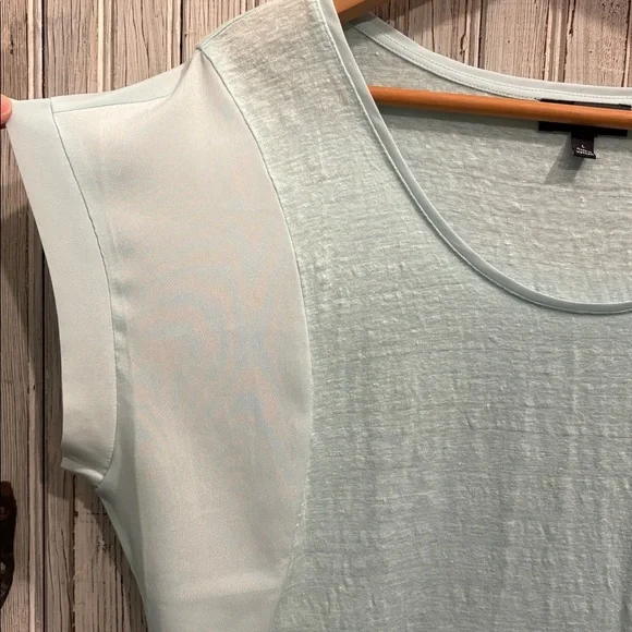 The Limited Linen Sheer Short Sleeve Top Light Green Size L EUC - Picture 4 of 9